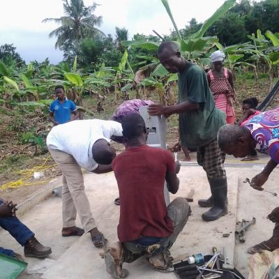 Installing Afridev Pump At Obrayeko1