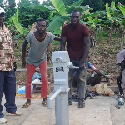 Obrayeko Resident Enjoying Free Flow Of Water After Afridev Installation1